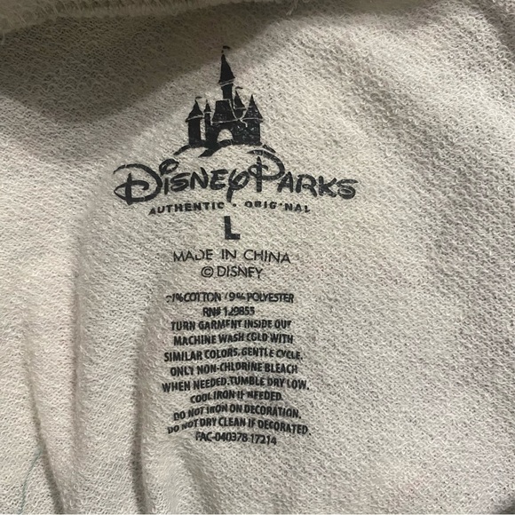 Disney Parks Resort Sweatshirt Gray Long Sleeve Raglan Minnie Bow - Picture 3 of 3